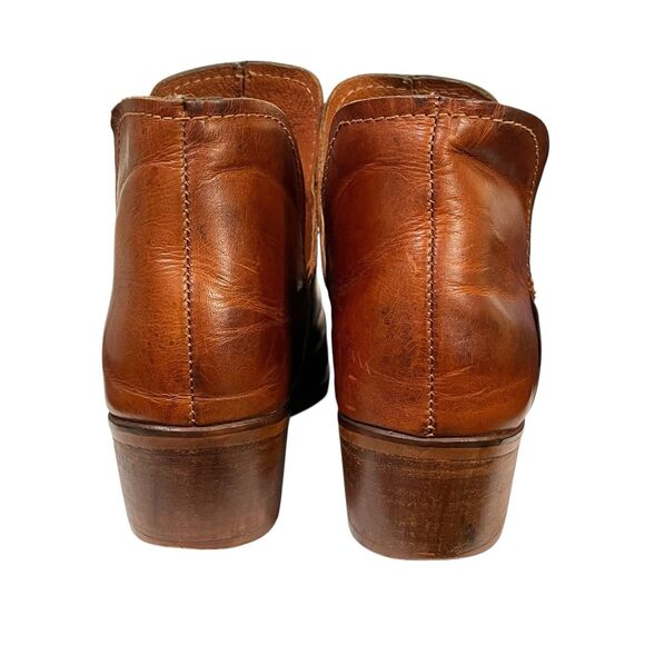 Steve Madden Austin Cognac Brown Leather Cowboy Ankle Booties Women's Size 9.5M - Picture 11 of 14